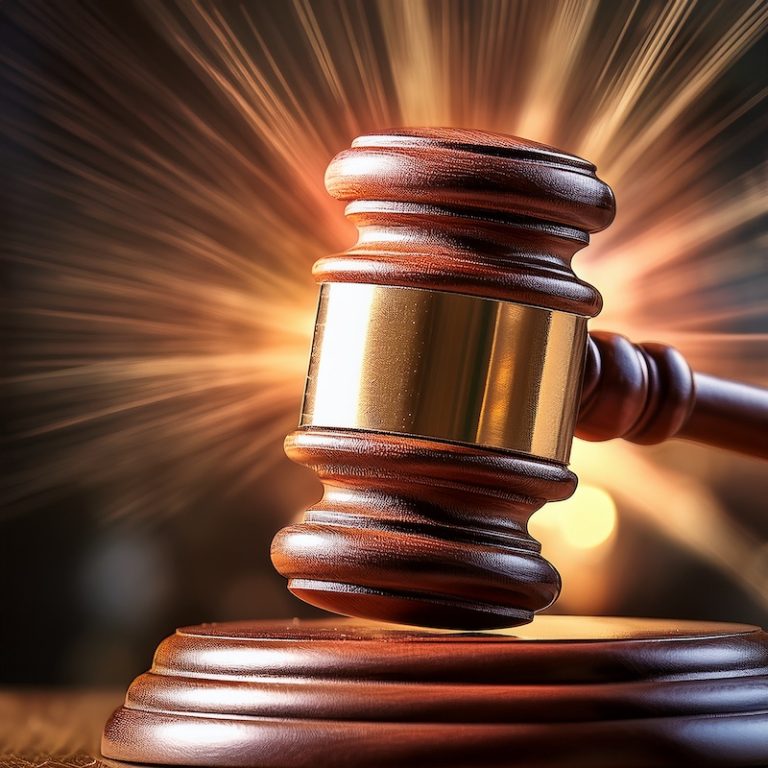 gavel with rays of light coming out, generated by Adobe Firefly