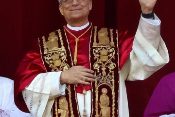Pope Leo XIV, via Wikimedia Commons, by Edgar Beltrán / The Pillar, CC BY-SA 4.0
